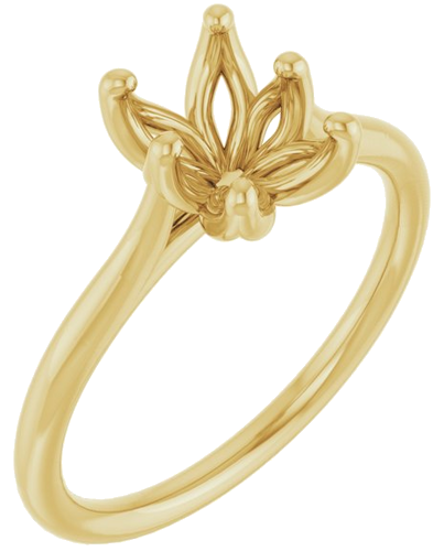 Sužadėtuvių Žiedas „Cathedral-Style Solitaire“ 14k yellow gold Emerald 7mm x 5mm (1)