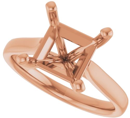 Sužadėtuvių Žiedas 14k rose gold Square 8mm (5)