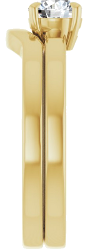 Sužadėtuvių Žiedas „Claw-Prong Solitaire“ 10k yellow gold Round 5.2mm (9)