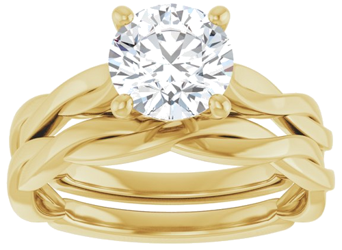Sužadėtuvių Žiedas „Infinity-Inspired“ 14k yellow gold Round 7mm (8)
