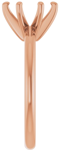 18K Rose  8x6 mm Oval Solitaire Engagement Ring Mounting (4)