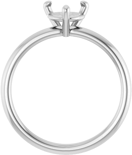 Sužadėtuvių Žiedas „Solitaire“ 14k white gold Round 6.5mm (2)