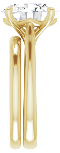 Sužadėtuvių Žiedas „Solitaire“ 585 Geltonojo Aukso Oval 11mm x 9mm (9)