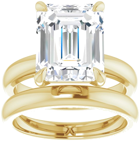 Sužadėtuvių Žiedas „Claw-Prong Solitaire“ 14k yellow gold Emerald 11mm x 9mm (8)