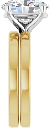 Sužadėtuvių Žiedas „Solitaire“ 14k yellow/white gold Oval 11mm x 9mm (9)