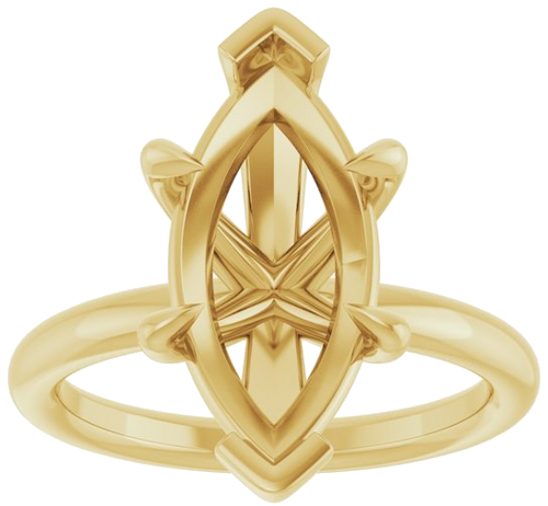 Sužadėtuvių Žiedas „Claw-Prong Solitaire“ 14k yellow gold Marquise 16mm x 8mm (3)