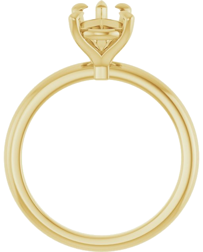 Sužadėtuvių Žiedas 585 Geltonojo Aukso Pear Shape 10mm x 7mm (2)