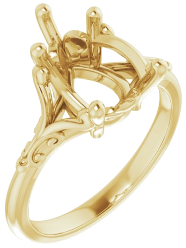 Sužadėtuvių Žiedas „Solitaire“ 14k yellow gold Pear 12mm x 8mm (1)