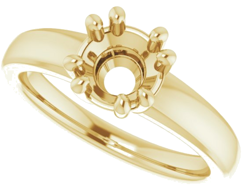 Sužadėtuvių Žiedas „Split-Prong Solitaire“ 14k yellow gold Round 6.5mm (5)