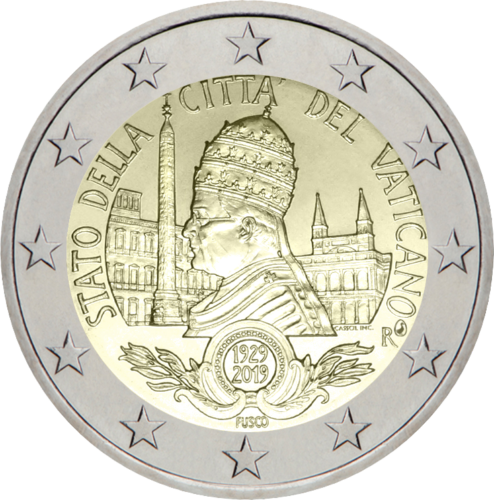 2019 Vatican Vatican's City Founding 90 Years 2 euro coin (1)
