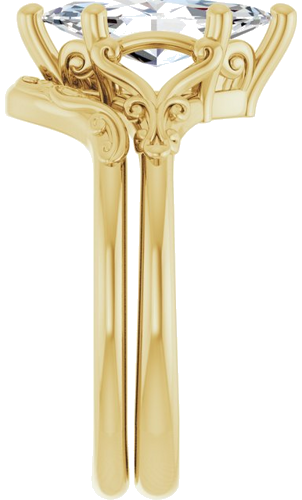 Sužadėtuvių Žiedas „Solitaire“ 14k yellow gold Marquise 12mm x 6mm (9)