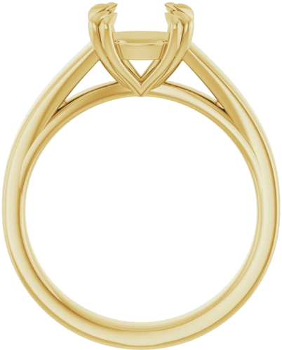 10K Yellow 8 mm Round Engagement Ring Mounting (2)