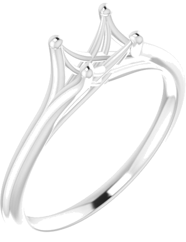 Sužadėtuvių Žiedas „Solitaire“ 950 Platinos Round 5.8mm (1)