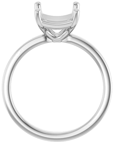 Sužadėtuvių Žiedas „Solitaire“ 10k white gold Emerald 10mm x 8mm (2)