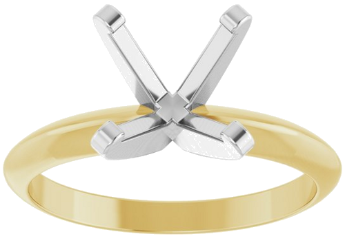 Sužadėtuvių Žiedas „Lightweight Solitaire“ 14k yellow/white gold Round 8mm (3)
