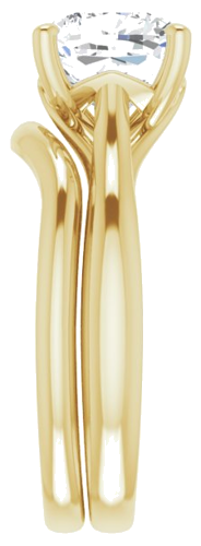 Sužadėtuvių Žiedas „Solitaire“ 14k yellow gold Cushion 8mm (9)