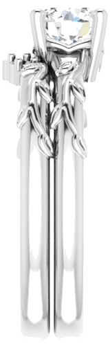 Sužadėtuvių Žiedas „Solitaire“ 585 Baltojo Aukso Round 5.8mm (8)
