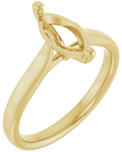 Sužadėtuvių Žiedas 10k yellow gold Marquise 10mm x 5mm (1)