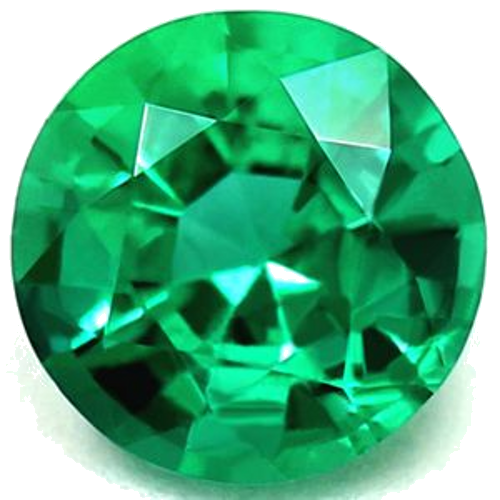 0.42 carat GREEN Round Smaragdas (1)