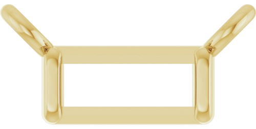 14K Yellow 4x2 mm Straight Baguette Channel-Set Necklace Center (1)