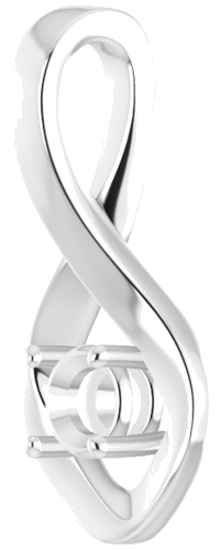 Pakabukas „Infinity-Inspired“ 417 Baltojo Aukso Round 4.1mm (2)