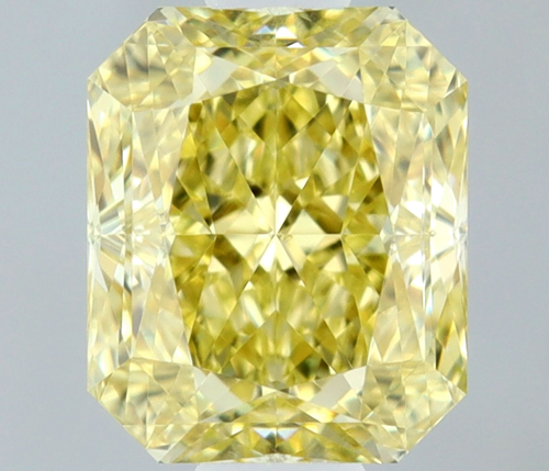 0.63 carat Fancy Yellow-VVS2 Natūralus Radiant Deimantas (1)