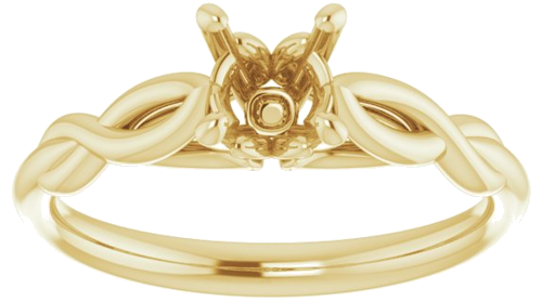 14K Yellow  5.5 mm Round Solitaire Engagement Ring Mounting (3)