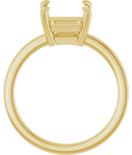 Sužadėtuvių Žiedas „Claw-Prong Solitaire“ 14k yellow gold Emerald 10mm x 8mm (2)