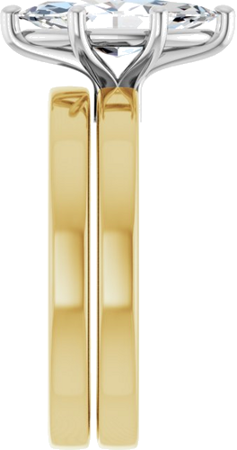 Sužadėtuvių Žiedas „Solitaire“ 14k yellow/white gold Marquise 12mm x 6mm (9)