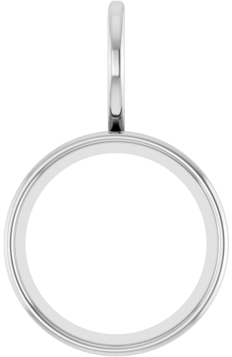 Pakabukas „Cabochon Charm“ 14k white gold Round 11mm (1)