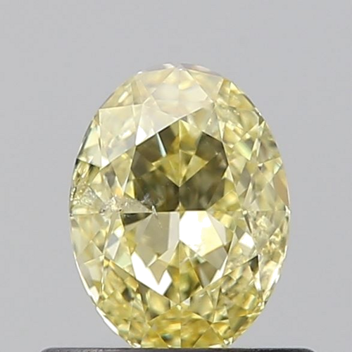 0.51 carat Fancy Yellow-SI2 Natūralus Oval Deimantas (1)