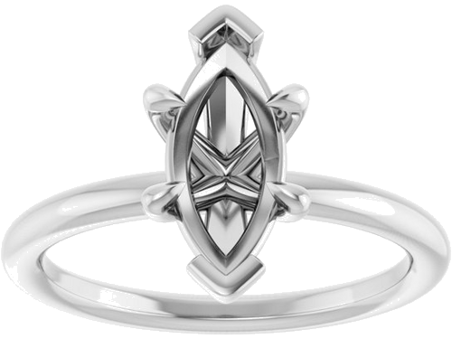 Sužadėtuvių Žiedas „Claw-Prong Solitaire“ 14k white gold Marquise 11mm x 5.5mm (3)