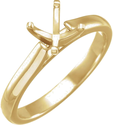 Sužadėtuvių Žiedas „Solitaire“ 14k yellow gold Round 6.5mm (1)