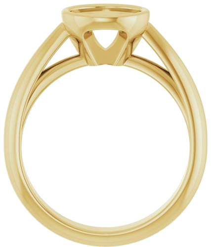 Sužadėtuvių Žiedas „Bezel-Set Solitaire“ 14k yellow gold Round 7.4mm (2)