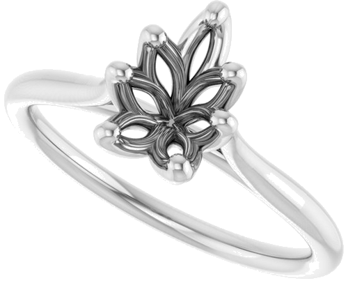 Sužadėtuvių Žiedas „Cathedral-Style Solitaire“ 14k white gold Pear 8mm x 5mm (5)