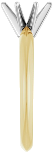 Sužadėtuvių Žiedas „Solitaire“ 585 Baltojo Ir Geltonojo Aukso Oval 7.5mm x 5.5mm (4)