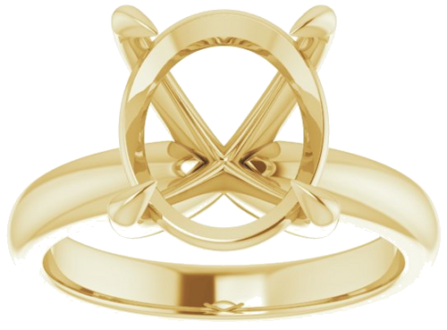 Sužadėtuvių Žiedas „Claw-Prong Solitaire“ 14k yellow gold Oval 12mm x 10mm (3)