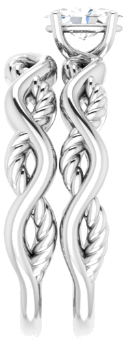 Sužadėtuvių Žiedas „Solitaire Infinity-Inspired“ 14k white gold Oval 6mm x 4mm (9)