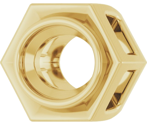 Pakabukas „Bezel-Set“ 14k yellow gold Oval 7mm x 5mm (2)