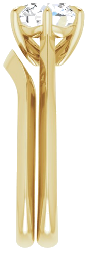 Sužadėtuvių Žiedas „Claw-Prong Solitaire“ 14k yellow gold Round 7.4mm (9)