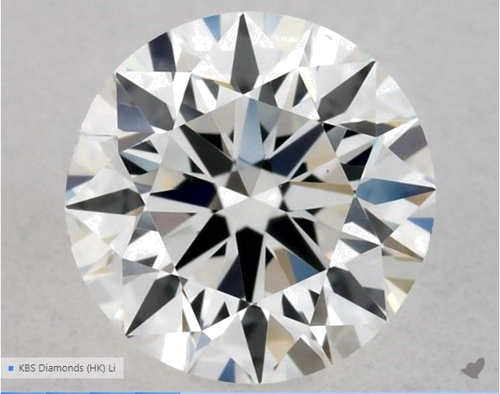 0.5 carat F-VS1 Excellent cut Natūralus Round Deimantas (1)