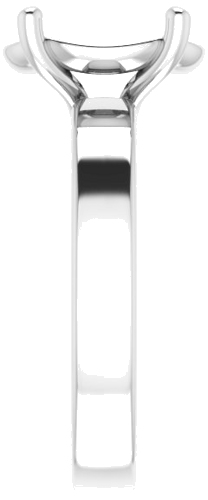 Sužadėtuvių Žiedas „Solitaire“ 14k white gold Oval 11mm x 9mm (4)