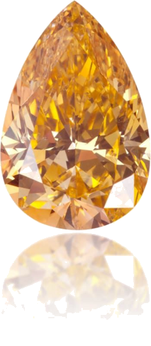 1.24 carat Fancy Intense Yellow-SI1 Natūralus Pear Deimantas (1)