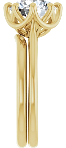 Sužadėtuvių Žiedas „Solitaire“ 14k yellow gold Round 9mm (9)