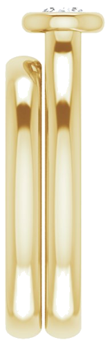 Sužadėtuvių Žiedas „Bezel-Set Solitaire“ 585 Geltonojo Aukso Round 4.1mm (9)