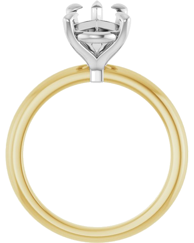 Sužadėtuvių Žiedas 585 Baltojo Ir Geltonojo Aukso Pear Shape 12mm x 8mm (2)