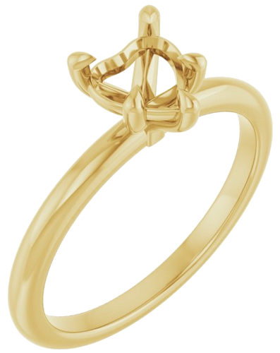 Sužadėtuvių Žiedas 585 Geltonojo Aukso Heart Shape 6mm (1)