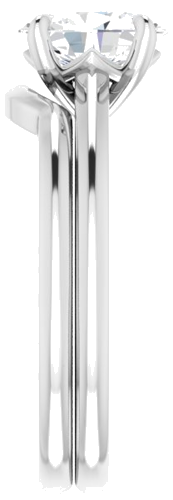 Platinum 8x6 mm Oval Solitaire Engagement Ring Mounting (9)