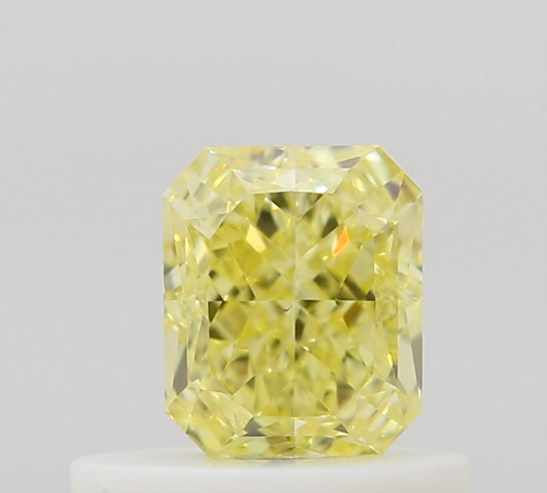 0.5 carat Fancy Intense Yellow-VS2 Natūralus Radiant Deimantas (1)