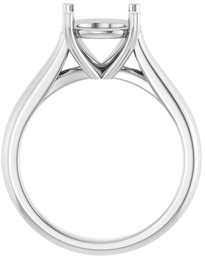 Sužadėtuvių Žiedas „Hearts on Top™“ 14k white gold Round 8.8mm (2)